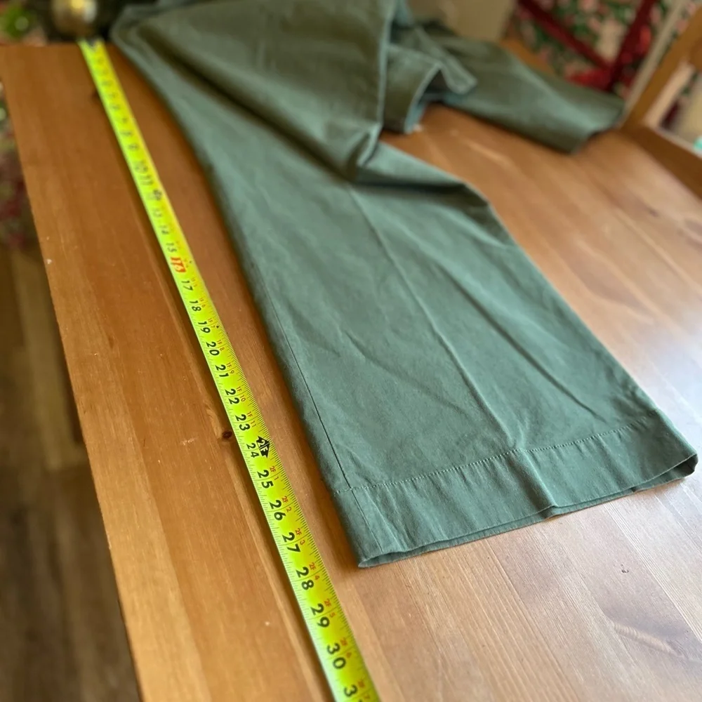 J.Crew Tall camp-pocket wide-leg pant Olive Green Size 34P